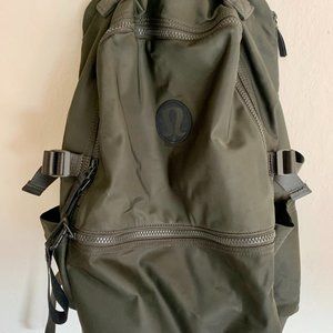 Lululemon olive green backpack - barely used
